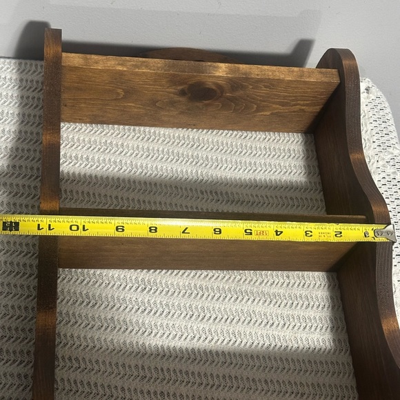 Wooden Heart cut out Wall Shelf with pegs and mini shelf set - Picture 11 of 16